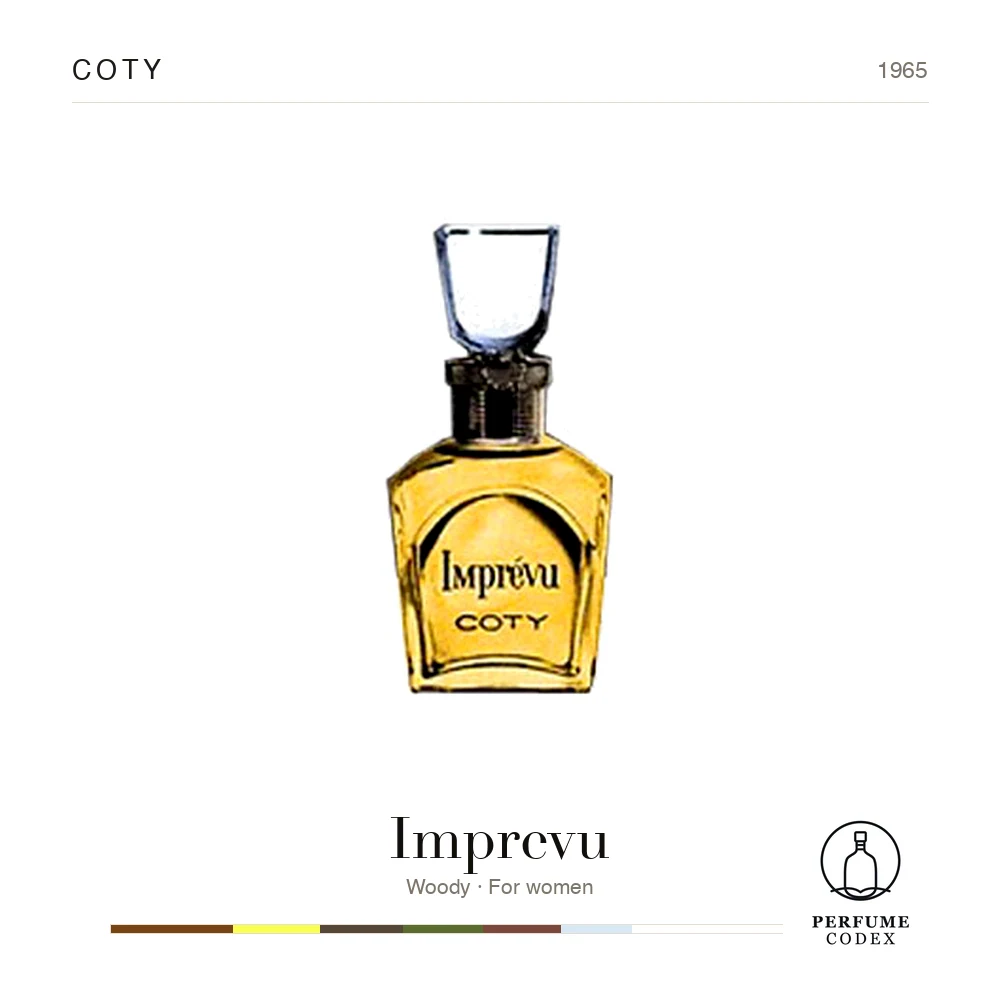 Coty Imprevu — perfume poster