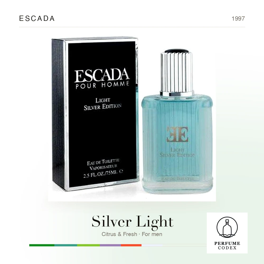 Escada Silver Light — perfume poster