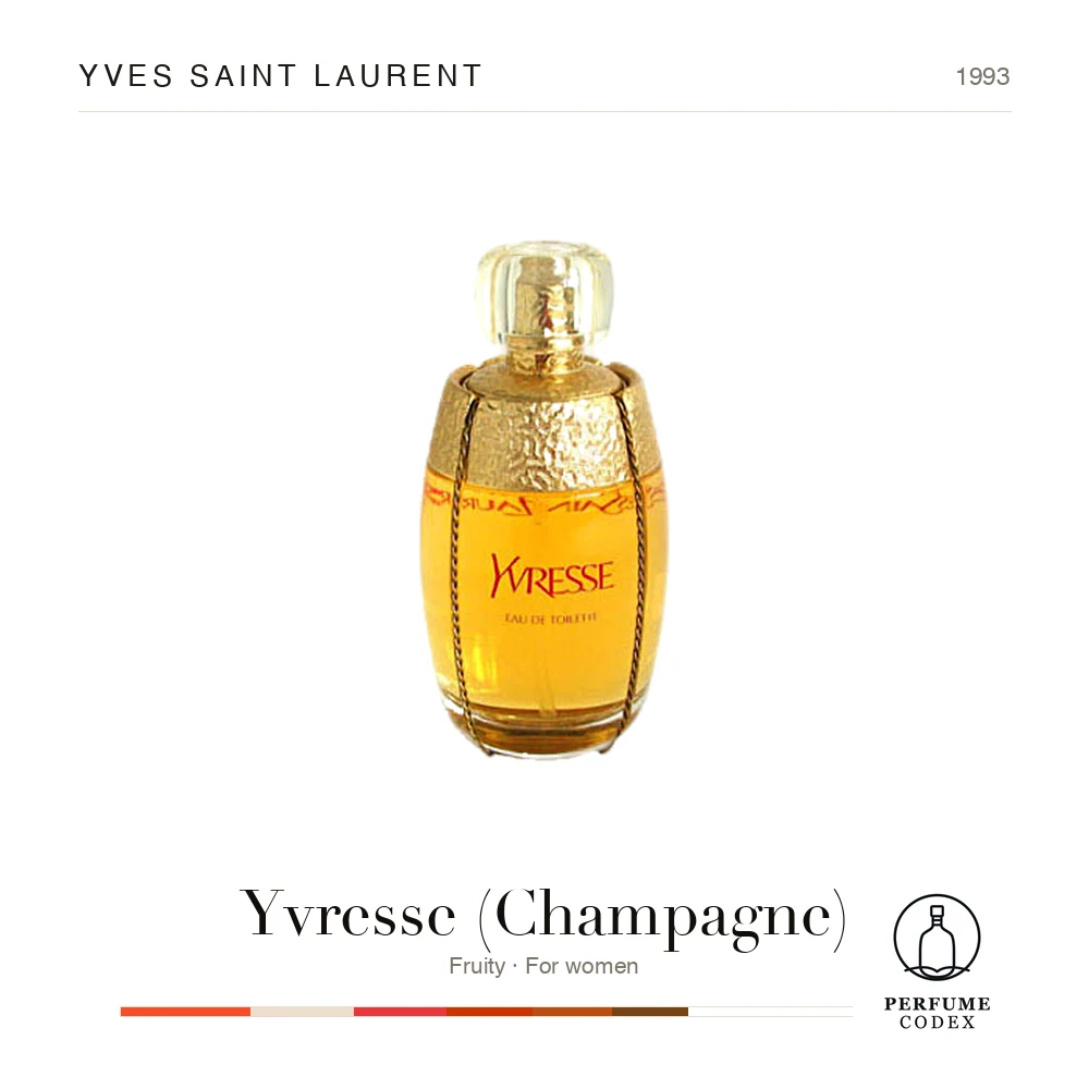 Yves Saint Laurent Yvresse (Champagne) — perfume poster